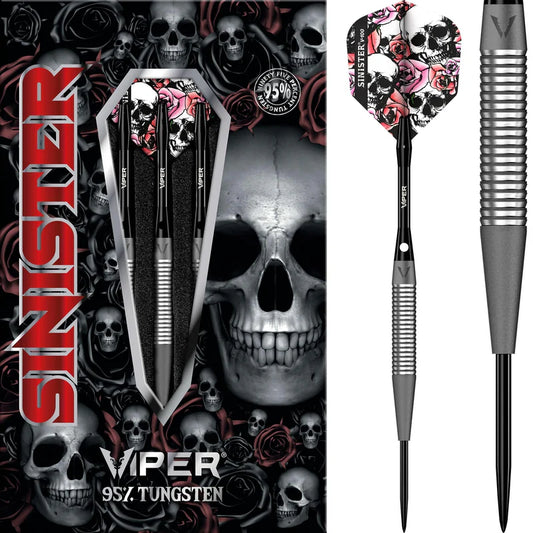 26 GRAM VIPER SINISTER SHARK GRIP  95% TUNGSTEN STEEL TIP DARTS