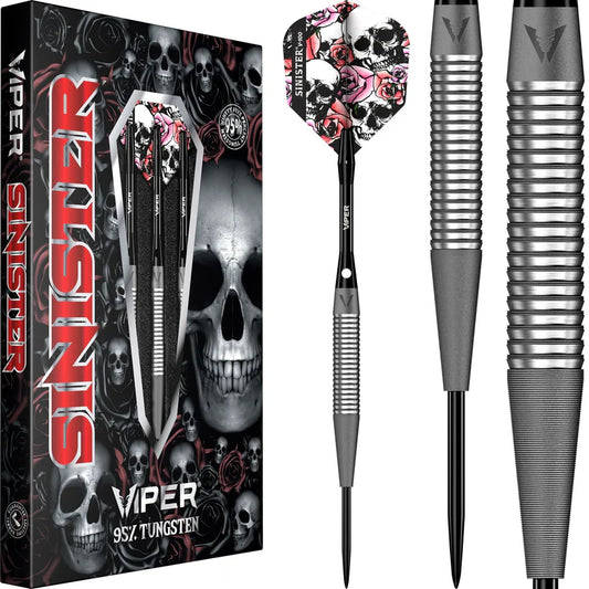 26 GRAM VIPER SINISTER SHARK GRIP  95% TUNGSTEN STEEL TIP DARTS